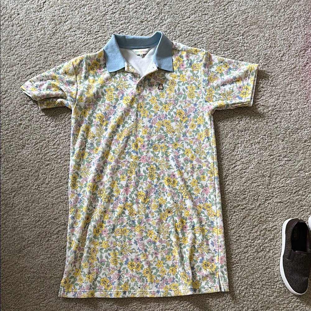Floral Kids Polo Shirt - Multicolor